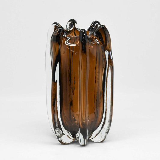 Noria Handblown Glass Vase Large Brown